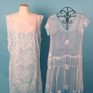 2 EMBROIDERED SUMMER DRESSES, 1920s