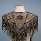 BLACK &amp; GOLD BEADED EVENING COLLAR, c. 1914