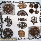 LOT GOLD METALLIC APPLIQUES, EARLY 20TH C
