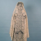 MIXED BRUSSELS LACE WEDDING VEIL, 1870s