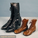 WOMAN'S &amp; CHILD'S LEATHER BOOTS, c. 1910