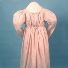 PINK &amp; WHITE DAY DRESS, 1820s