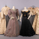 FOUR SILK EVENING OR DAY DRESSES, BERLIN, c. 1890- c. 1895