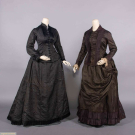 TWO SILK AFTERNOON DRESSES, 1883-1885