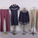 TWO PAIR MANS WOOL PANTS &amp; LADIES GYM SUIT, 1920-1960s