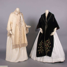ONE MATELASSE DOLMAN &amp; ONE EMBROIDERED CAPE, c. 1880 &amp; c. 1844