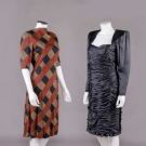 TWO DESIGNER AFTERNOON OR PARTY DRESSES, 1960 &amp; 1980s