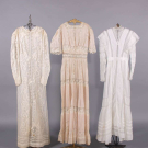 THREE COTTON LINGERIE DRESSES, c. 1908-1912