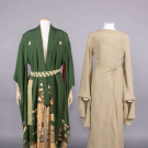 ONE SILK CREPE KIMONO &amp; ONE SILK TEA GOWN, c. 1920 &amp; c. 1933