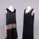 TWO SILK OR LACE EVENING DRESSES, c. 1925