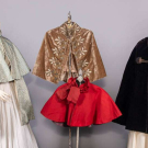 FOUR SILK WOOL OR VELVET CAPELETS, c. 1885-1895