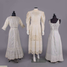 ONE BATTENBURG LACE DRESS, ONE LINGERIE DRESS &amp; ONE CHEMISE, 20TH C