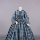 SILK TAFFETA DAY DRESS, c. 1857