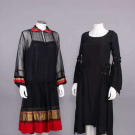 TWO SILK GEORGETTE OR CREPE EVENING DRESSES, EARLY 1920s