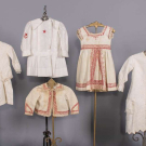 FOUR EMBROIDERED CHILDRENS ENSEMBLES, 1860-1879
