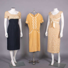 THREE DESIGNER DAY OR COCKTAIL DRESSES, USA, 1952-1959