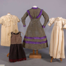 FOUR SILK OR WOOL CHILDRENS GARMENTS, 1860-1895