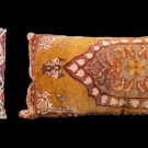 KILIM PILLOW &amp; VELOUR BOLSTER, EARLY 20TH C