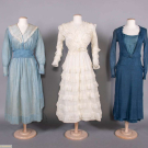 THREE COTTON OR SILK DAY DRESSES, c. 1917-1918