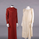 TWO SILK CREPE DAY OR WEDDING DRESSES, 1920-1930