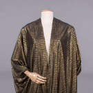 BILL BLASS GOLD PRINTED COCOON JACKET, USA, EARLY 1980s