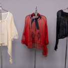 THREE EMBROIDERED OR TASSELED SILK BLOUSES, Late 1910s-early 1920s