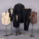 WOOL BROADCLOTH WEDDING SUIT &amp; TWO WAISTCOATS, 1840-1910