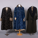 THREE VELVET OR WOOL COATS, 1910-1925