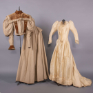TWO SILK OR WOOL WEDDING DRESSES, 1891-1896