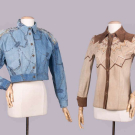 ZANDRA RHODES JEAN JACKET &amp; CAVALLI SUEDE SHIRT, LONDON &amp; ITALY, 1970-1980s