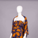 VALENTINO CREPE CHIFFON MAXI DRESS &amp; MATCHING SCARF, ITALY, 1970s