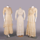 THREE EMBROIDERED &amp; LACE LINGERIE DRESSES, 1905-1911