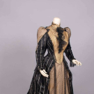 SILK &amp; NET DINNER GOWN, c. 1888