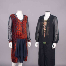 TWO AFTERNOON OR EVENING DRESSES, MID 1920s