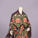 REVERSIBLE HAND EMBROIDERED MANTON DE MANILA, 1840-1850