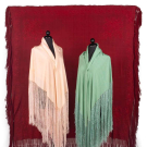 ONE MANTON DE MANILA &amp; TWO FRINGED SILK SHAWLS, 1880s &amp; 1920-1930s