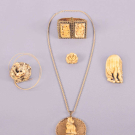 FIVE PIECES CARVED BONE JEWELRY, CHINA