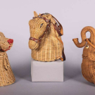 THREE FIGURAL ANIMAL PURSES, 1950s