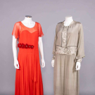 TWO SILK PARTY OR DAY DRESSES, 1920-1930
