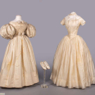 TWO SILK WEDDING GOWNS, 1835 &amp; 1845
