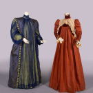 TWO AESTHETIC MOVEMENT TEA OR MATERNITY GOWNS, 1894-1898