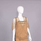 SILK &amp; LAME’ DRESS WITH ELABORATE CORDED APPLIQUE’, c. 1923