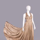 BOTTEGA VENETA PLEATED SILK EVENING GOWN, ITALY