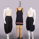 WOOL BATHING SUIT &amp; TWO PAIRS OF COTTON BLOOMERS, 1910-1920s