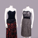 TWO BILL BLASS STRAPLESS EVENING DRESSES, USA, 1980s