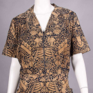 ONE COTTON DAY &amp; TWO VELVET EVENING DRESSES, 1924-1929 &amp; c. 1940