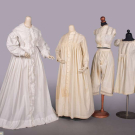 ONE WRAPPER &amp; FOUR PIECE TROUSSEAU, EARLY 1850s &amp; 1870s