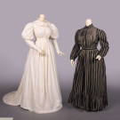 TWO COTTON WRAPPERS OR HOUSE DRESSES, c. 1890-1892