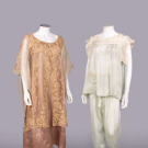 BOBBIN LACE EVENING DRESS &amp; SILK CREPE PAJAMAS, 1925-1929