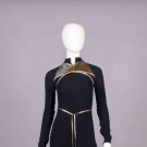 GEOFFREY BEENE SILK CREPE &amp; LAME’ EVENING DRESS, USA, FALL 1990